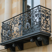 Cast Iron Balcony Railing for Safety & Style